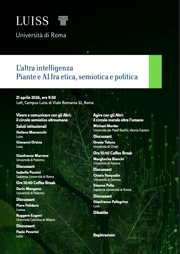 L'altra intelligenza. Piante e AI fra etica, semiotica e politica